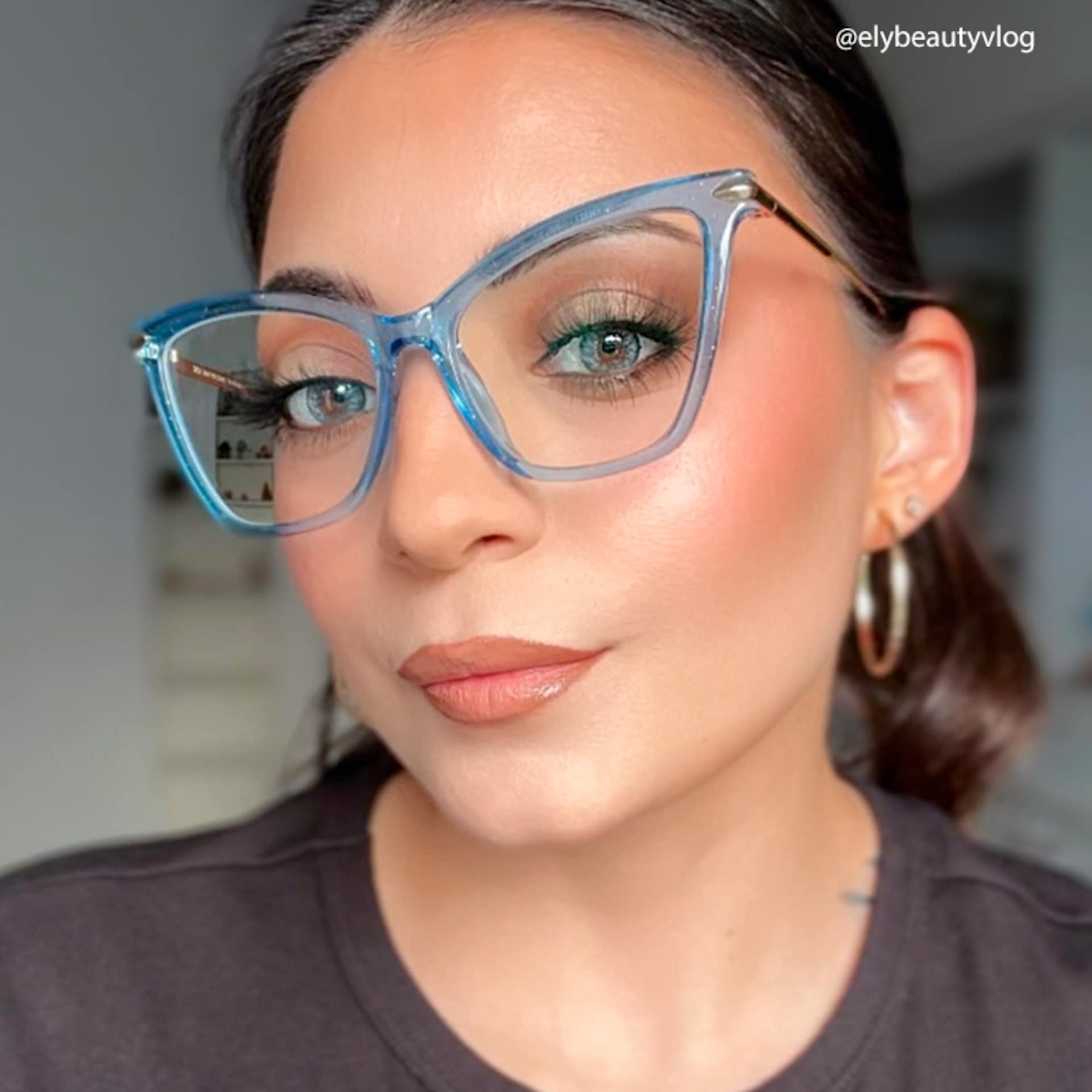 Hilary Butterfly Blue Glasses | Zeelool Glasses9