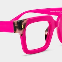Sarah Square Pink Tortoise Glasses4