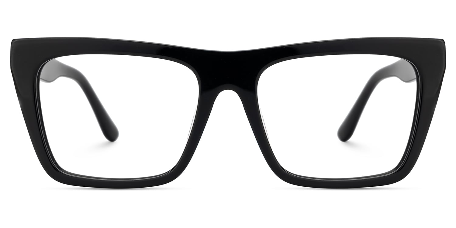 Rascoe Rectangle Black Glasses1