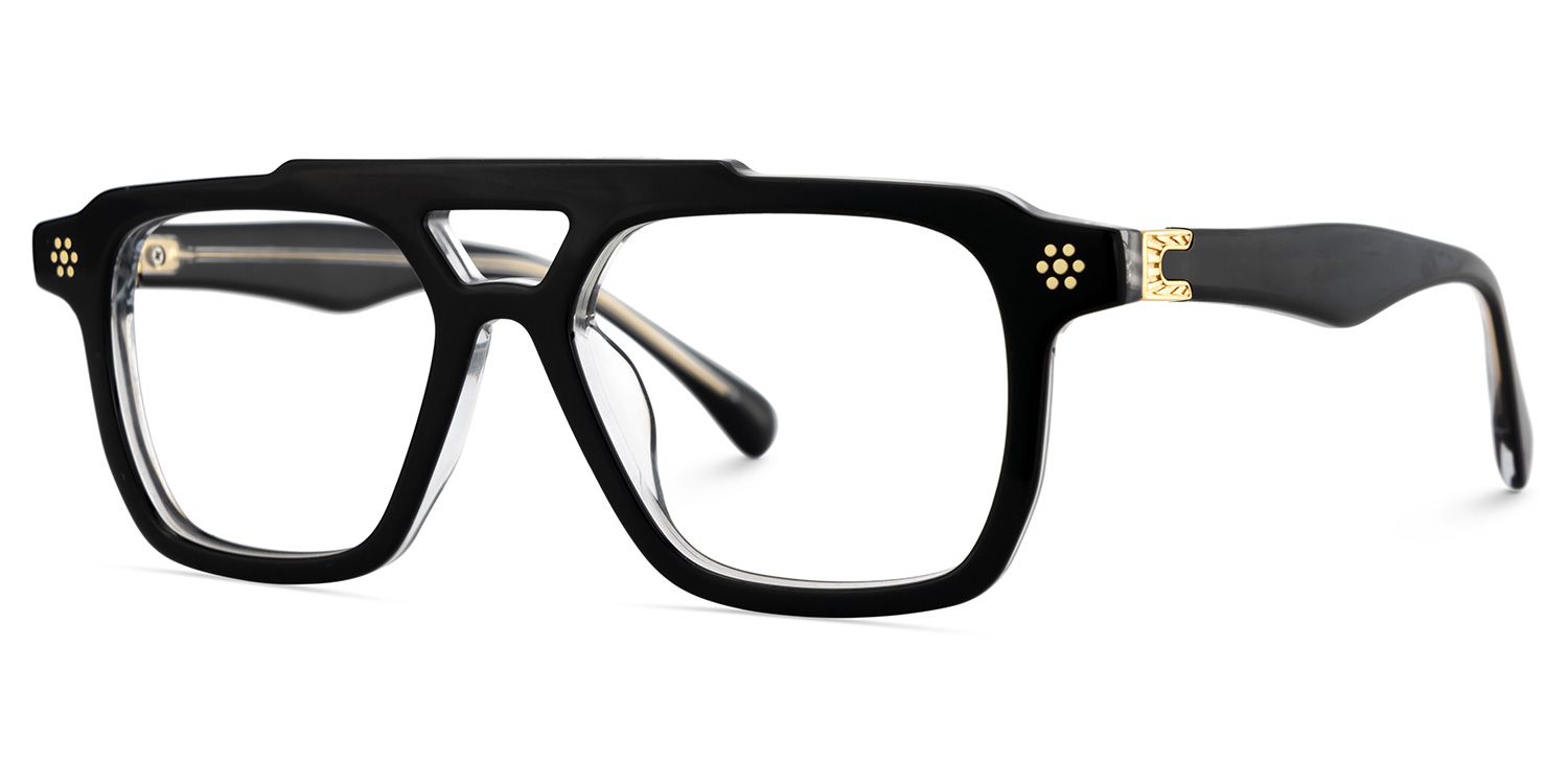 Mercurio Eyeglasses in Aviator Black Frame | Zeelool3