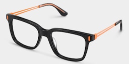 Axel Rectangle Black Glasses4