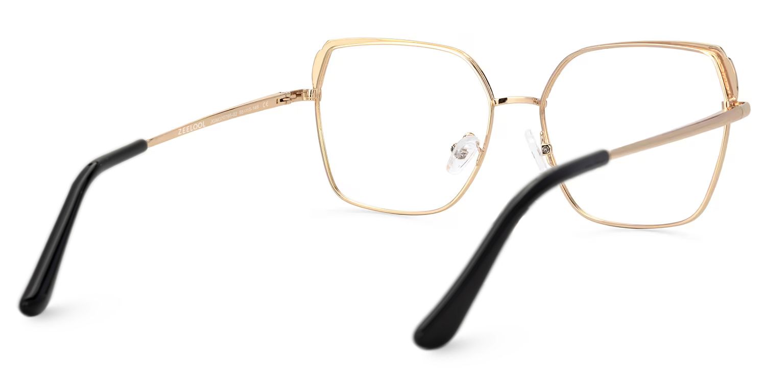 Shayla Metal Square Tortoise Frame Glasses | Zeelool3