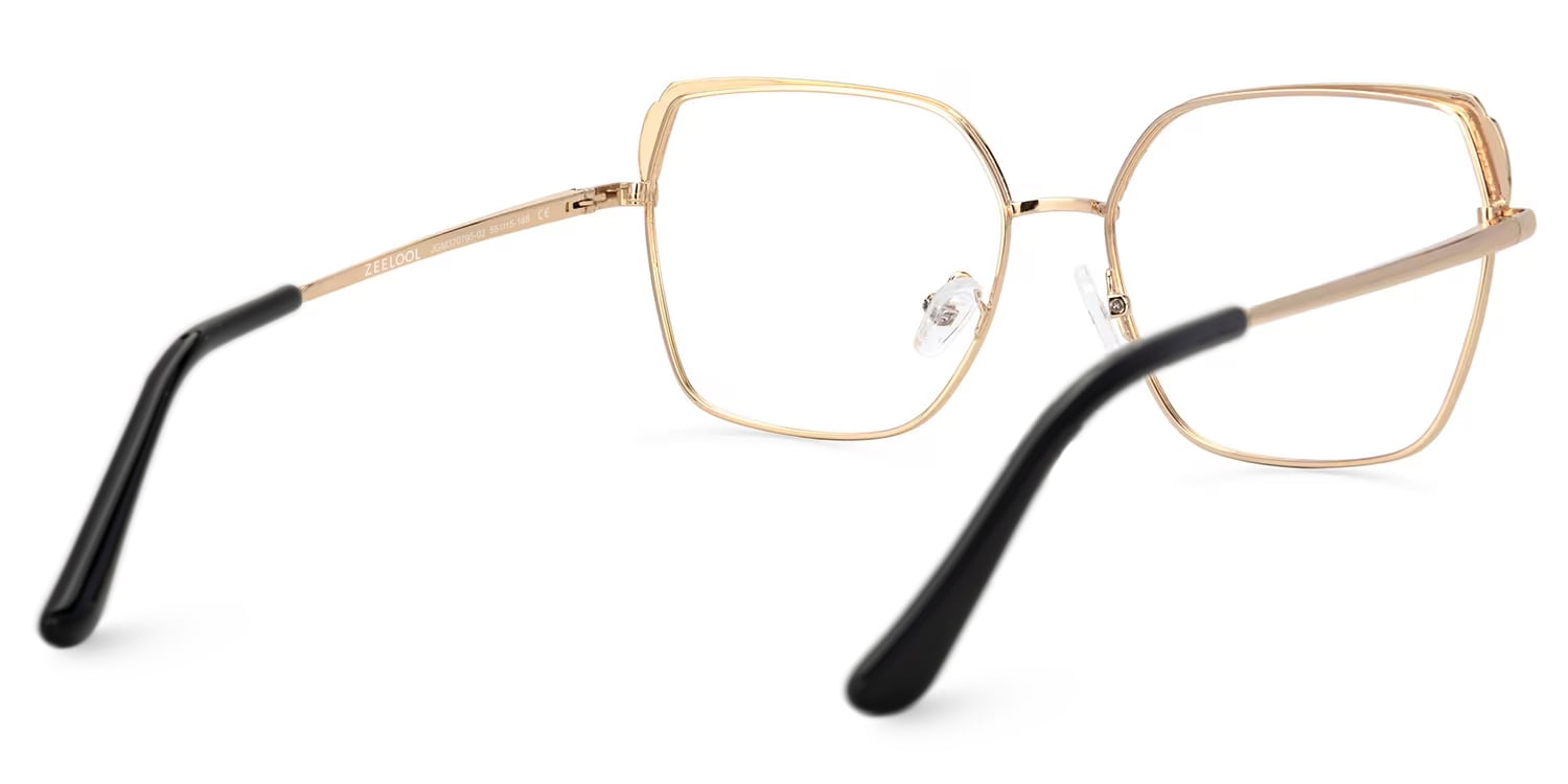 Shayla Metal Square Tortoise Frame Glasses | Zeelool3