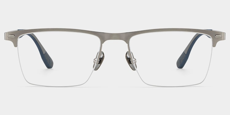 Brock Browline Silver Glasses