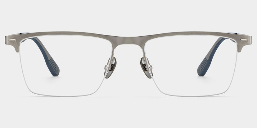 Brock Browline Silver Glasses