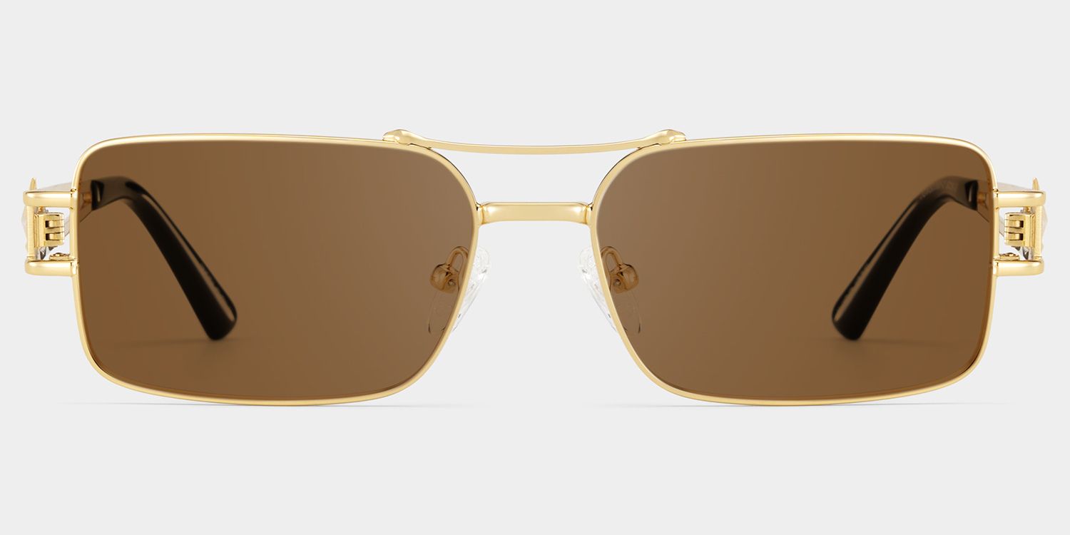 Eric Aviator Style Gold Frame Sunglasses | ZEELOOL