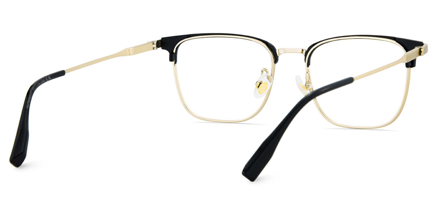 Men's Titanium Eyeglass Frames with Browline Shape5