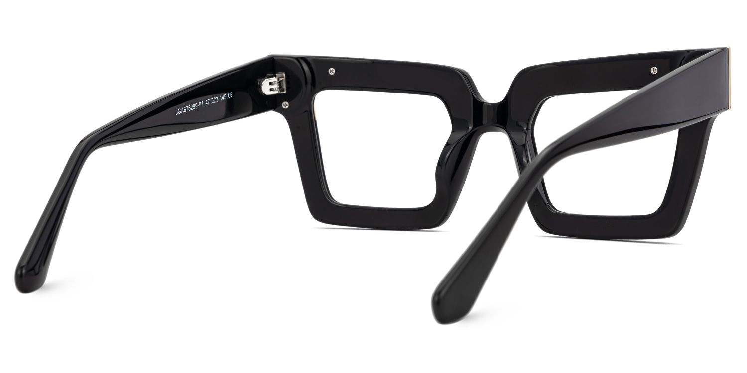 Suenila Black Square Designer Eyeglasses3