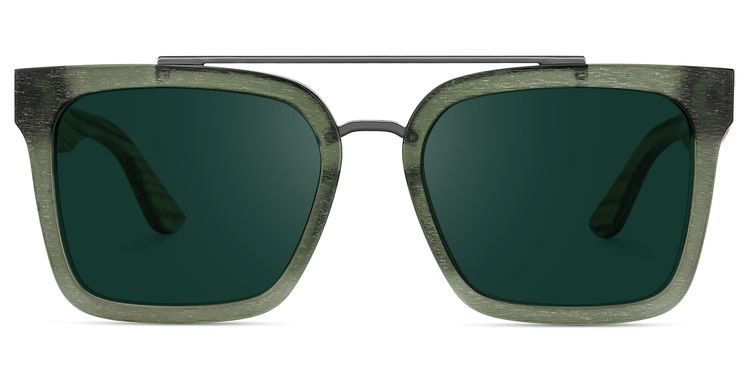 Pascal Green Aviator Sunglasses