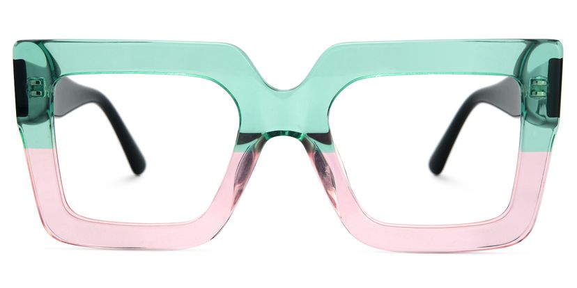 Brandon Square Green-Pink Glasses