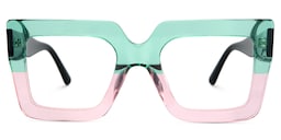 Brandon Square Green-Pink Glasses0