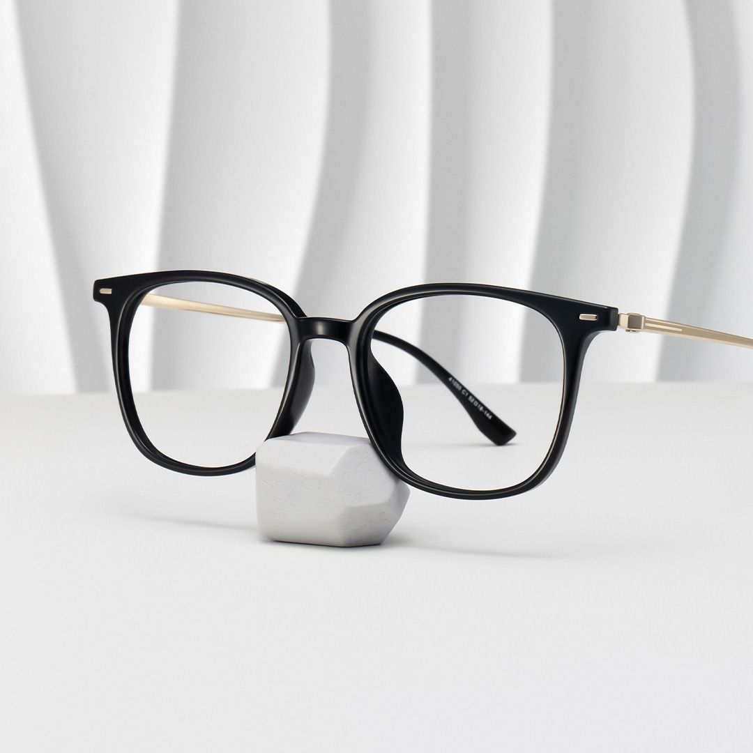 Cora Square Black Frame Eyeglasses for Woman| ZEELOOL0