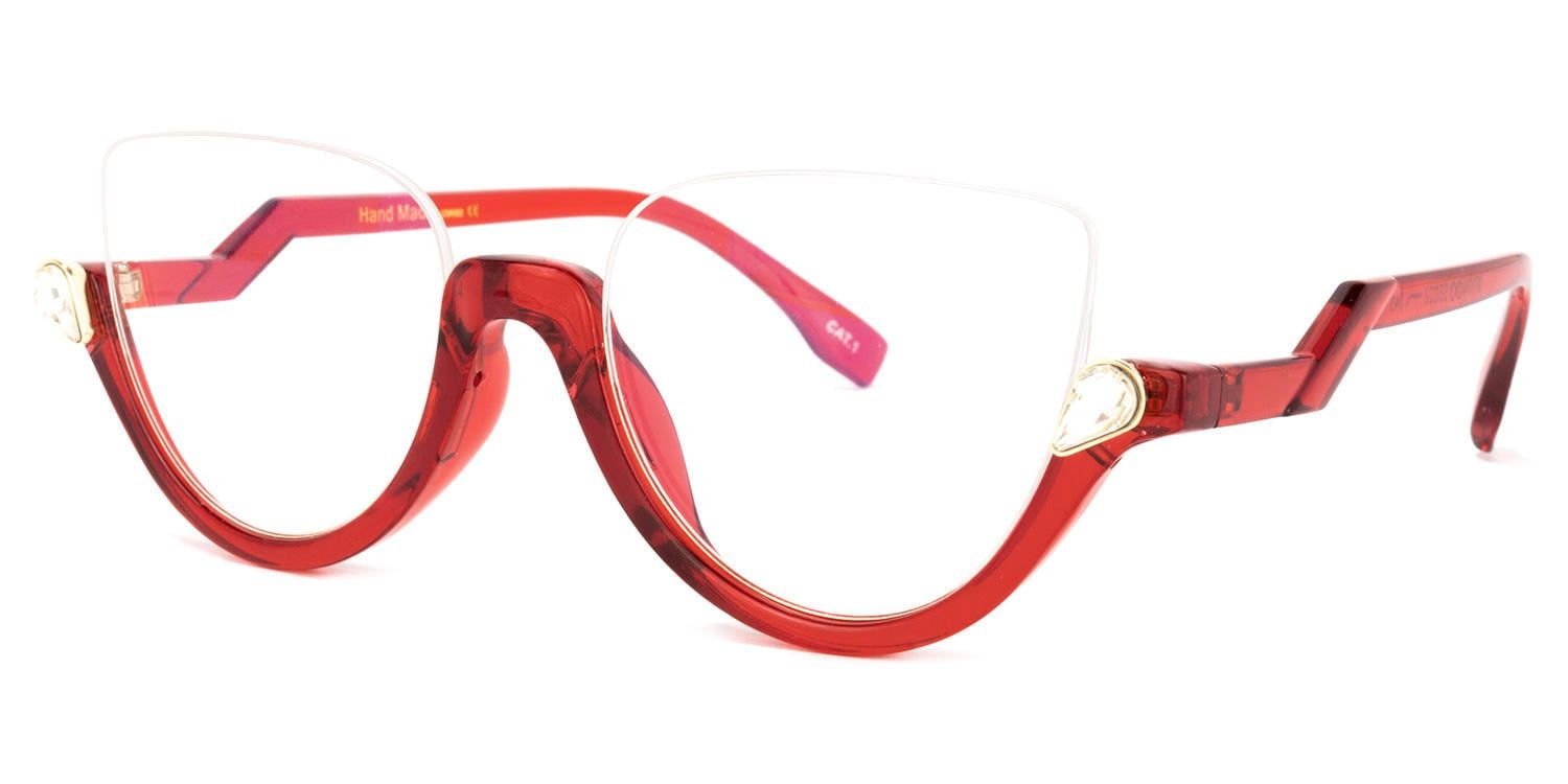 Cateye Felicia Red Glasses deals -Zeelool Glasses1