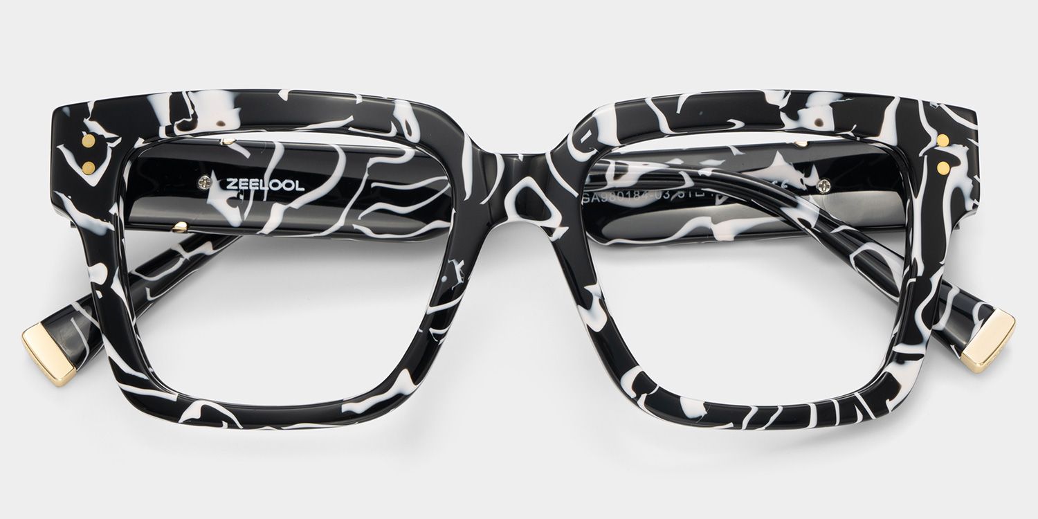 Caius Two-tone Frame Glasses with Square Frame Online | ZEELOOL4