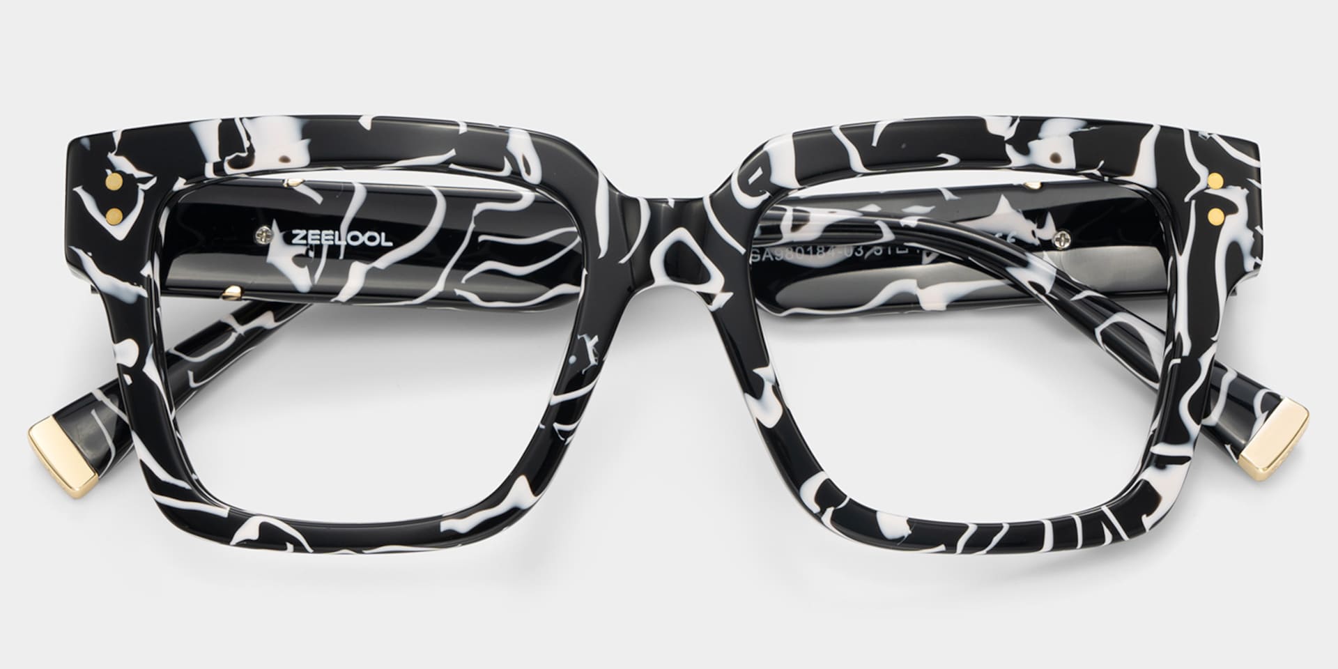 Caius Two-tone Frame Glasses with Square Frame Online | ZEELOOL4