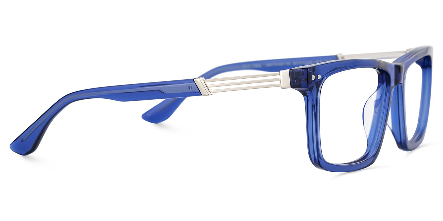 Emerson Eyeglasses in Rectangle Blue Frame | Zeelool4