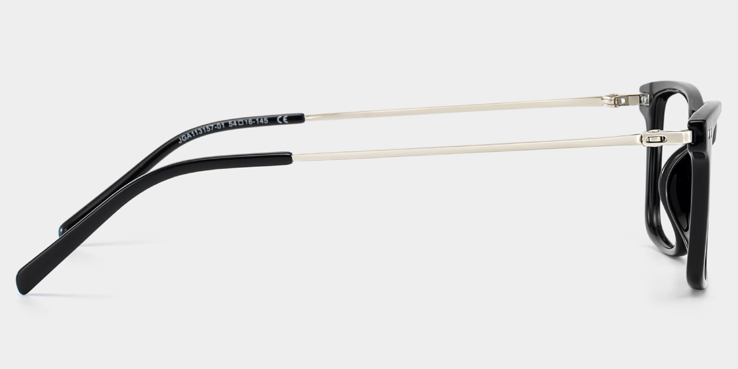 Eleanor Men's Black Rectangular Eyeglasses in TR90 for Men | ZEELOOL4