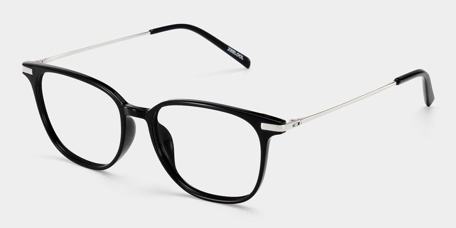 Florence Matte Black Rectangle Glasses with Lightest TR frame | ZEELOOL3