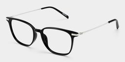 Florence Rectangle Black Glasses3