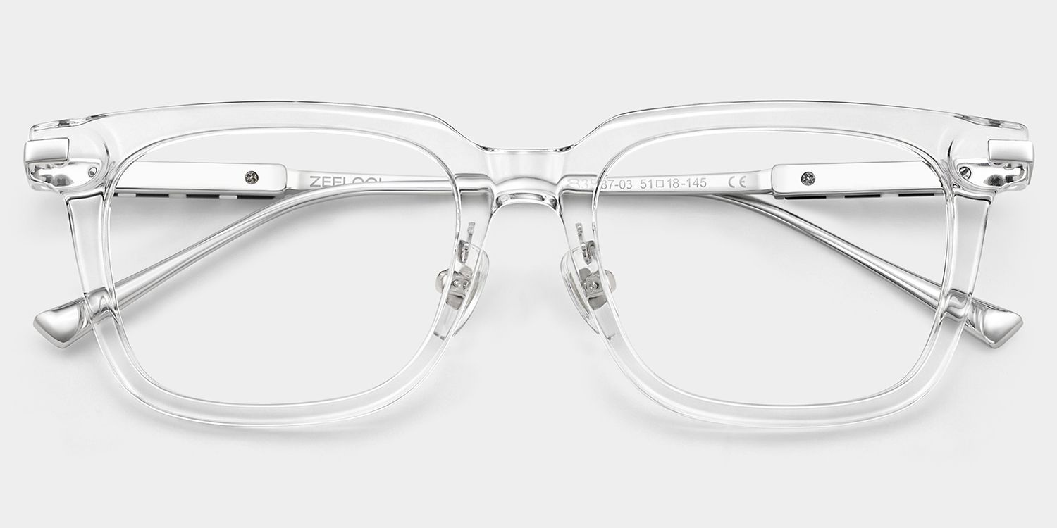 Rayne Clear Square Eyeglass Frame for Men | ZEELOOL2