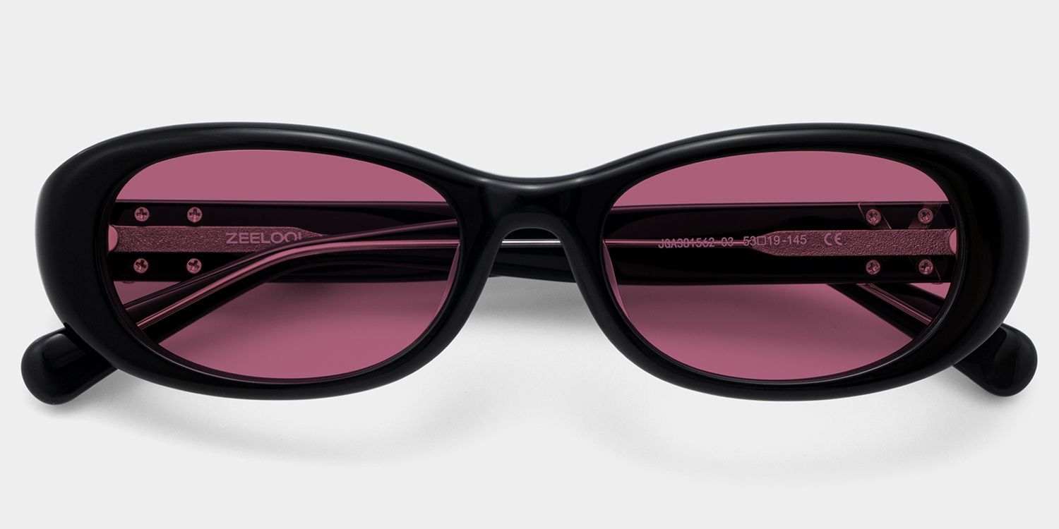 Catherine Black Oval Frame Glasses Online for Women | ZEELOOL1
