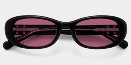 Catherine Black Oval Glasses1