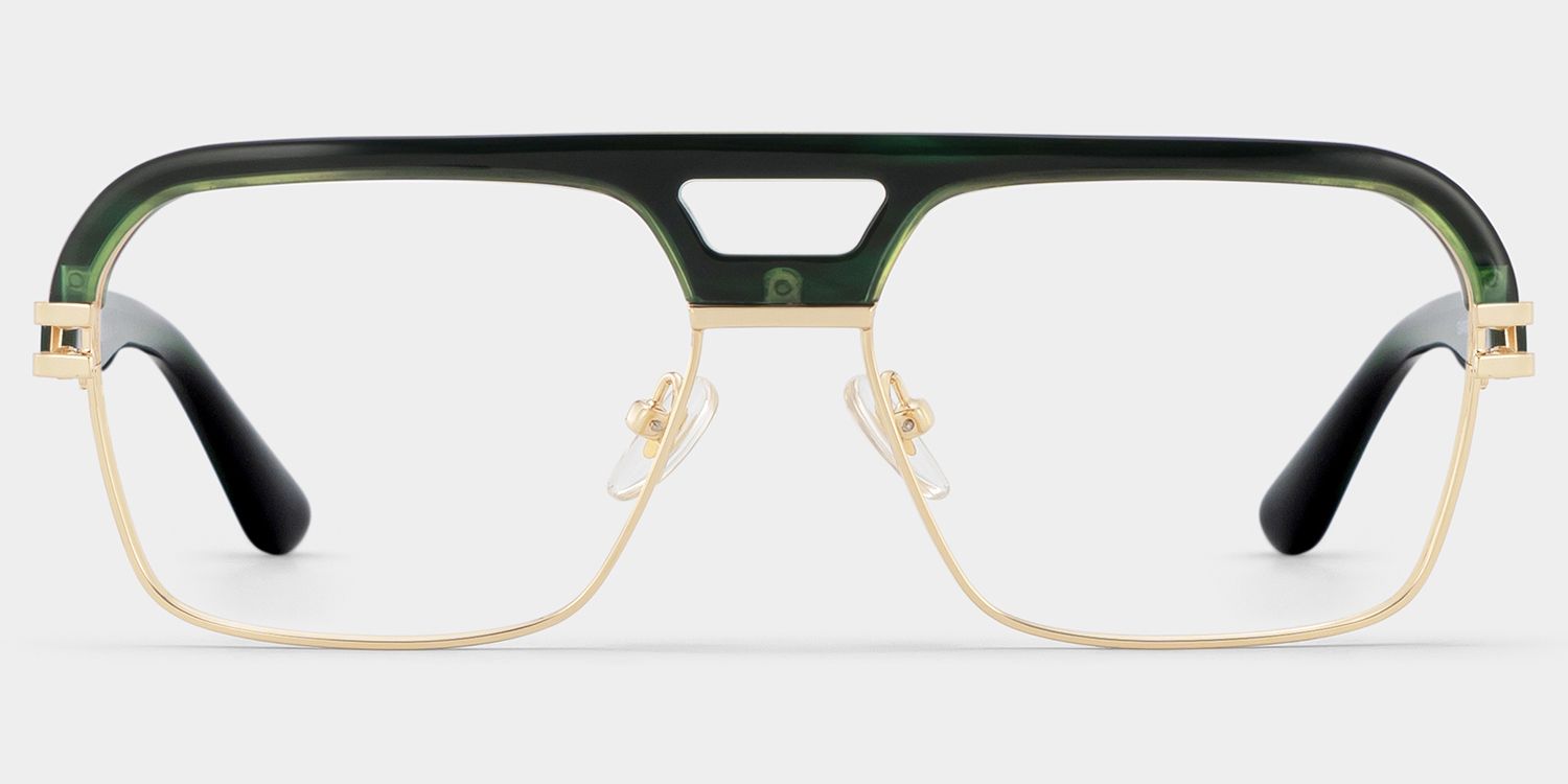 GRIFONE グリフォーネ AM58 42 Griff Green Aviator Glasses for Men | ZEELOOL