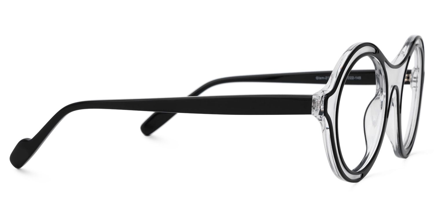 Tomasi Black Frame Glasses with Round Style Online | Zeelool2