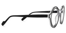 Tomasi Round Black Glasses2