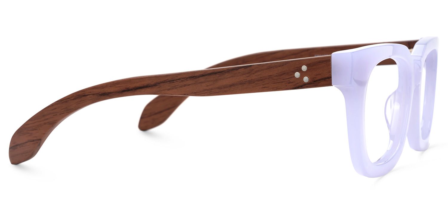 Diana Rectangle Light Purple Glasses | Zeelool Glasses2