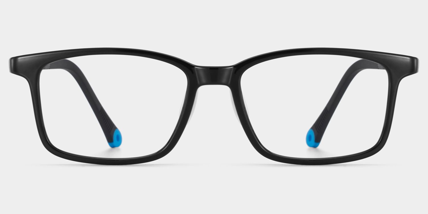 June Rectangle Black Frame Eyeglasses for Pre-tweens0