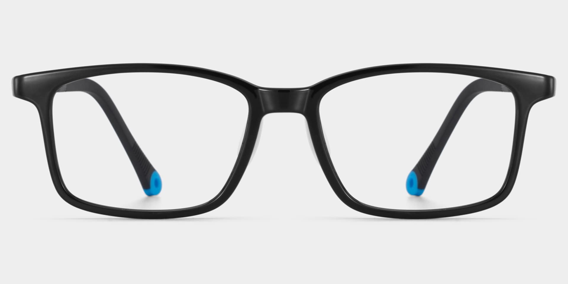 June Rectangle Black Frame Eyeglasses for Pre-tweens0