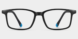 June Rectangle Black Glasses0