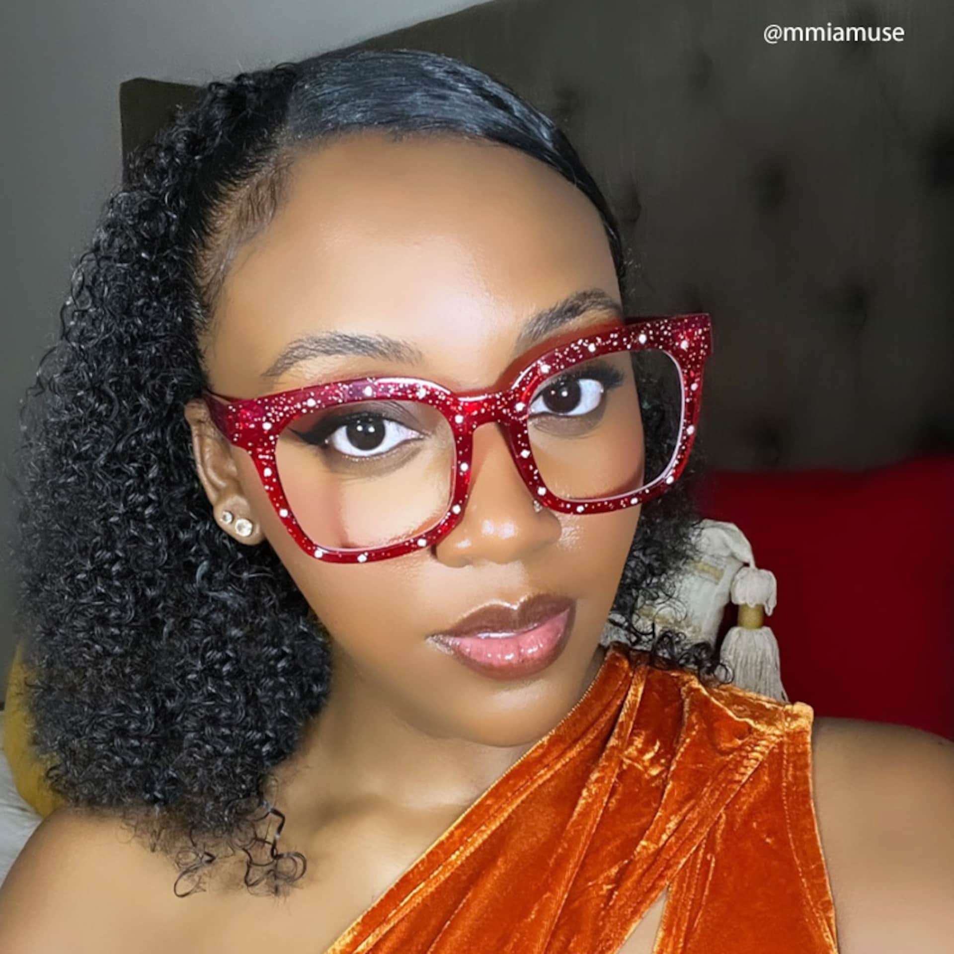 Eussub Square Red Glasses | Zeelool Glasses4