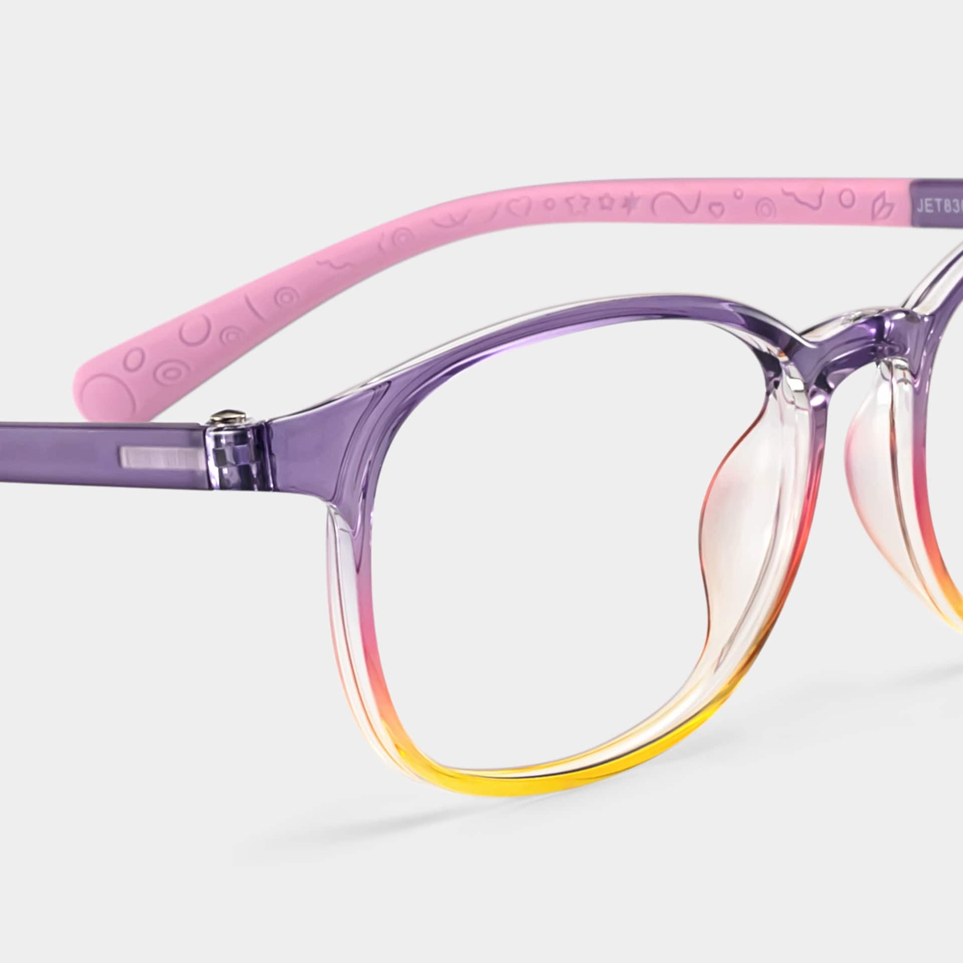 Kids Rectangle Colorful Amaker Frame Glasses | Zeelool4