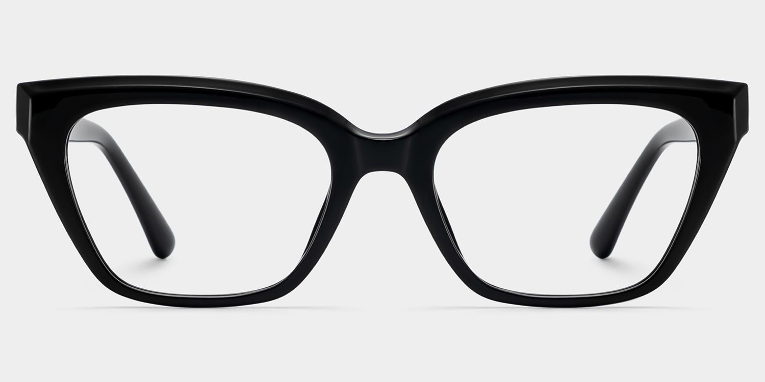 Quincy Black Cat Eye Eyeglasses with Lightweight Material | ZEELOOL1
