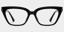 Quincy Black Cat-eye Glasses1