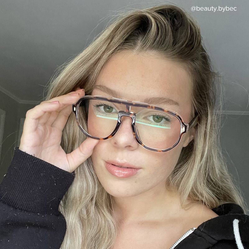 Houezo Geometric Tortoise Glasses | Zeelool Glasses
