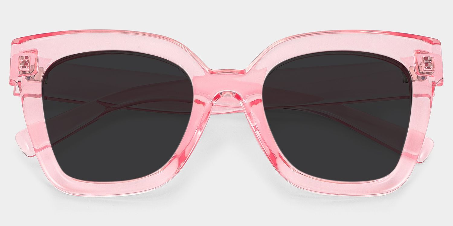 Malcolm Square Pink Prescription Sunglasses | ZEELOOL1