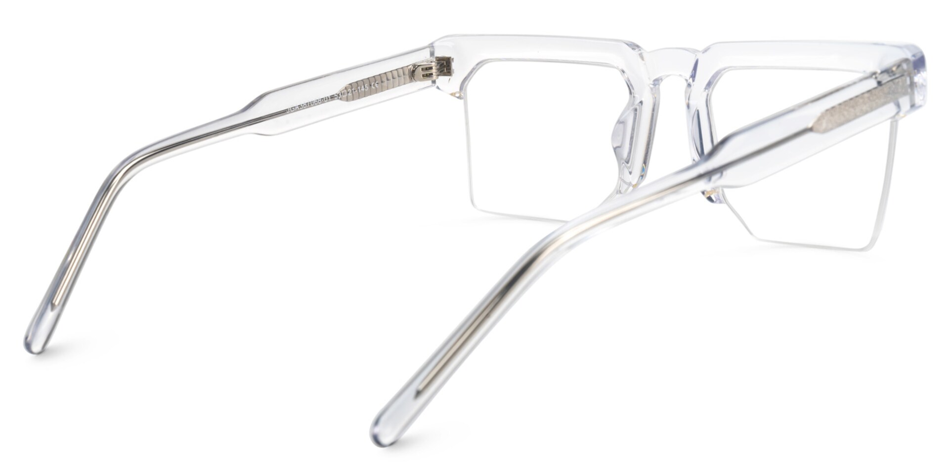 Myles Designer Eyeglasses in Browline Crystal Frame3