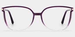 Rodz Square Purple Clear Glasses0