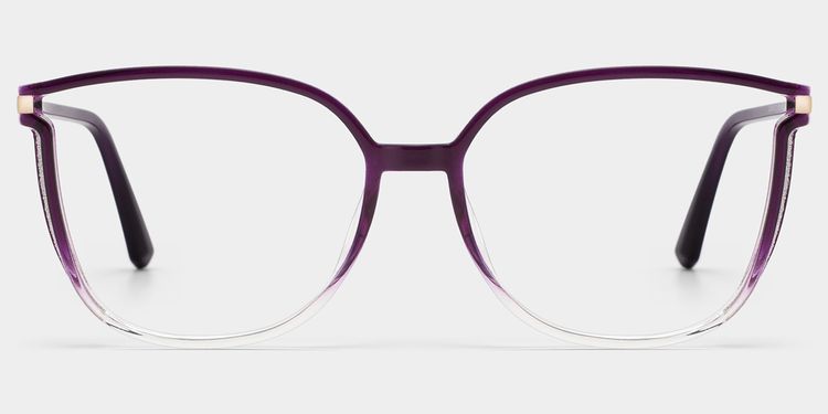 Rodz Square Purple Clear Glasses