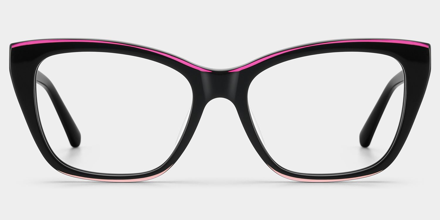 Seraphina Black Butterfly Acetate Frame Eyeglasses | ZEELOOL1