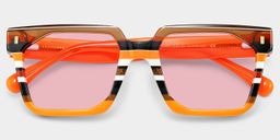 Laguer Orange Rectangle Sunglasses1