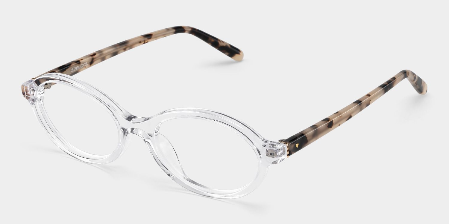Oval Clear Eyeglasses- Everly Acetate Frame Glasses