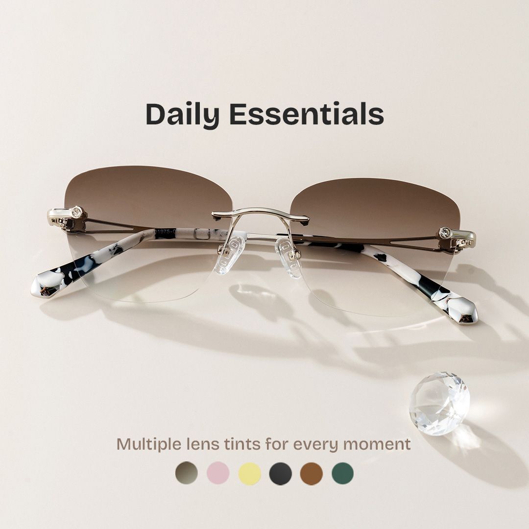 Rectangle Silver Eyeglasses- Seth Metal Frame Glasses0