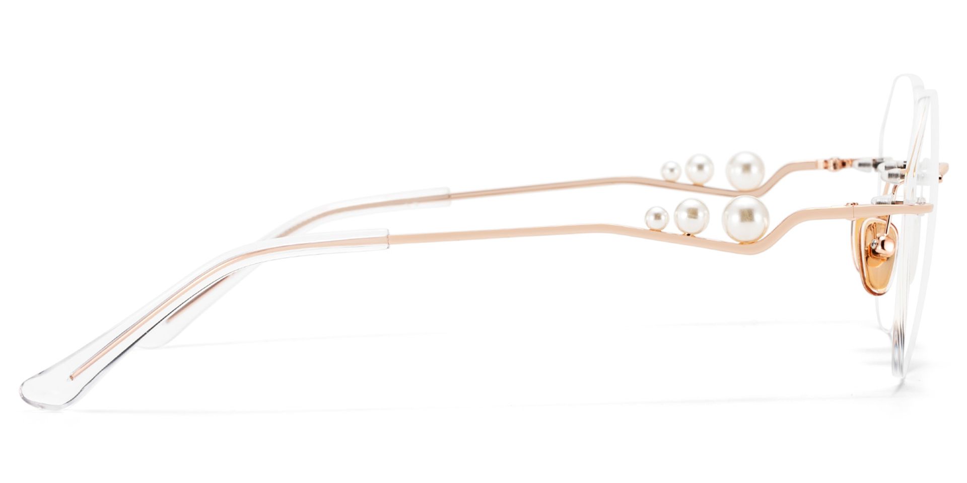 Wyatt Eyeglasses in Geometric Rose Gold Frame | Zeelool5