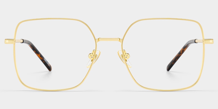 Abigail Square Gold Glasses