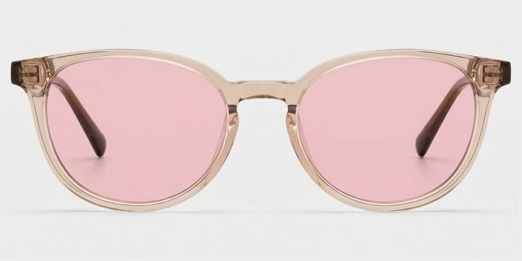 Allison Clear Brown Round Glasses