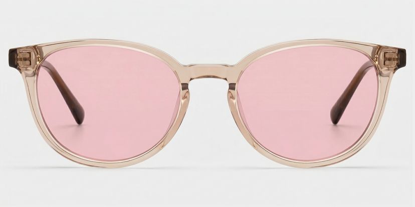 Allison Clear Brown Round Glasses